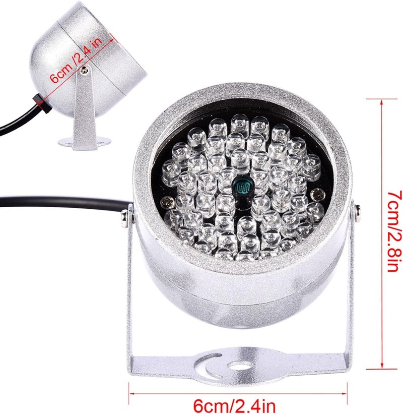 POCREATION Camera IR Lights Waterproof, 48 LED IR Illuminators Ir Lights Infrared Night Vision for Security CCTV Camera - Image 2